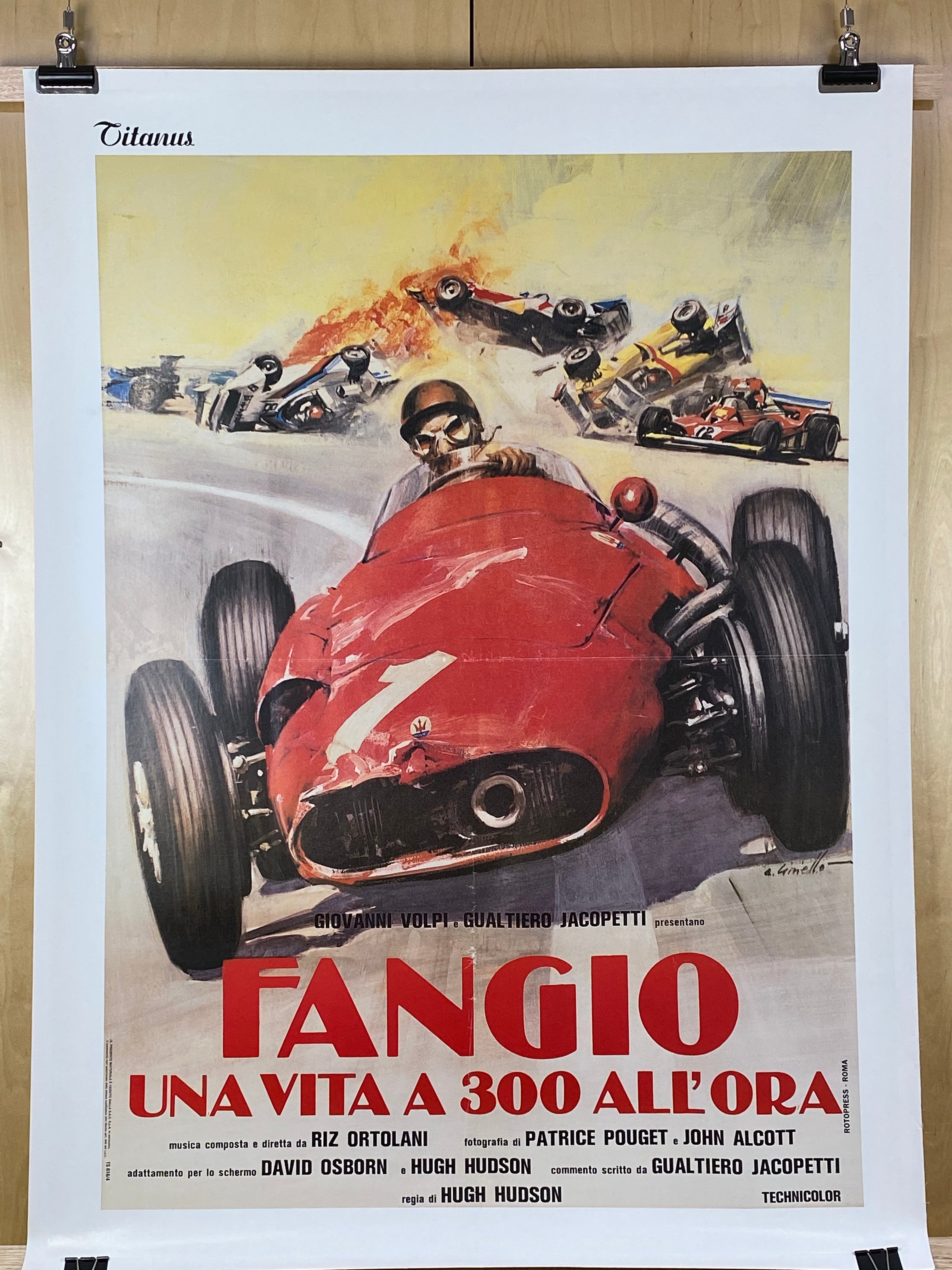 Fangio Una Vita a 300 All'Ora Movie Poster by Ciriello
